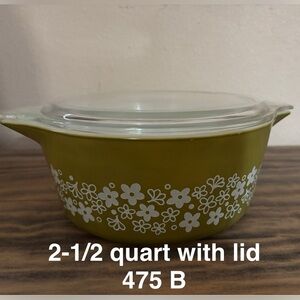 Vintage Pyrex Crazy Daisy Dish with Lid